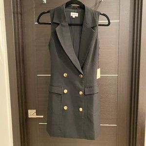 Superdown sleeveless vest dress "double breasted"